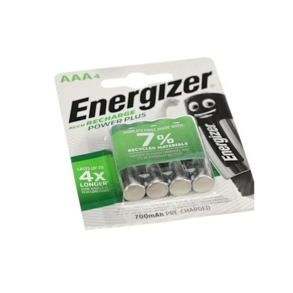 Energizer Power Plus AAA/LR3 700 mAh akkulataukset, pakkaus 4 kpl