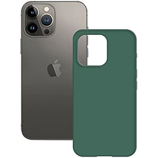 KSIX smart your tech Semi-Rigid Case iPhone 14 Plus -puhelimelle, liukumaton, Mikrokuituinen sisäpuoli, Yhteensopiva langattoman latauksen kanssa Grön