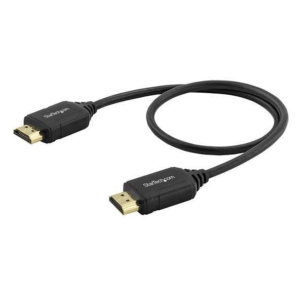 STARTECH Korkealaatuinen nopea HDMI-kaapeli Ethernetillä 50 cm - 4K 60 Hz HDMI-johto - Sertifioitu HDMI 2.0 -kaapeli Svart