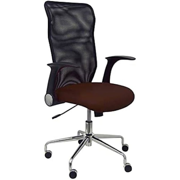 Ergonominen tuoli - PIQUERAS Y CRESPO - Ruskea - Verkkoselkänoja - Säädettävät käsinojat - 1 istuttava kastanj
