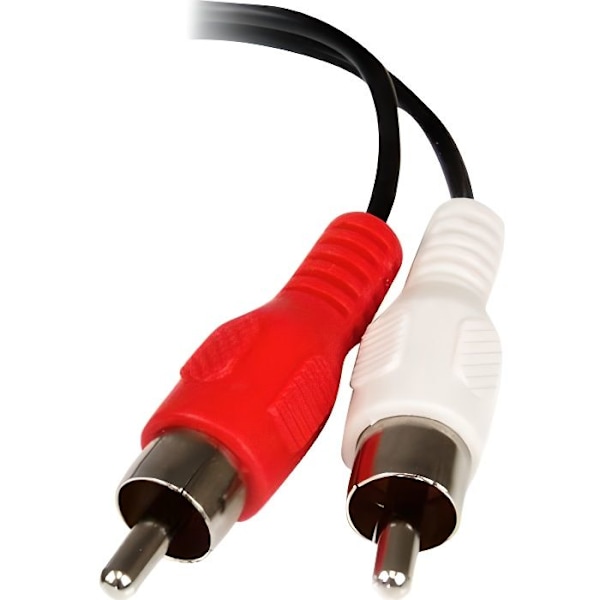 Mini-Jack 3,5 mm Y-kaapeli 2x RCA - STARTECH - Väriä koodatut liittimet - Musta Svart