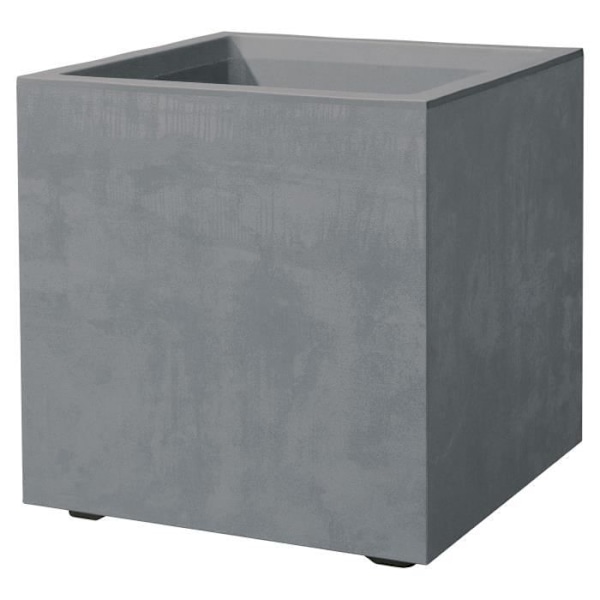 Blomsterkrukke Cube - DEROMA - Millennium R - Askegrå - Med vandreservoir - 39 cm Mus grå