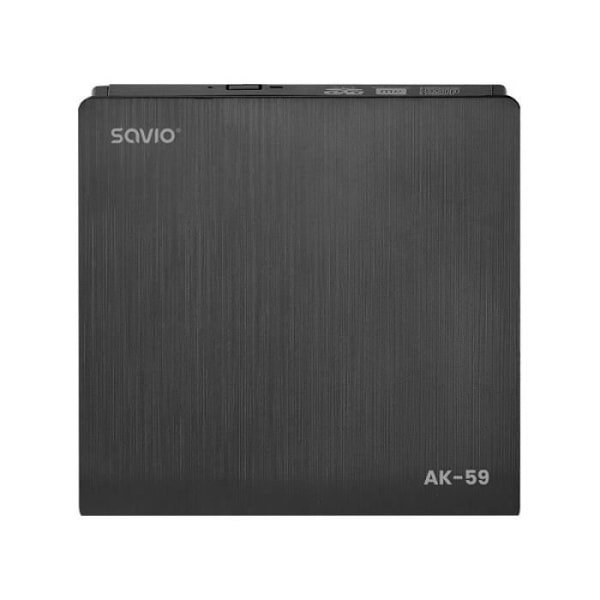 Ekstern DVD-afspiller SAVIO - Slim AK-59 - Hvid - USB-C/USB-A - Tray - CD/DVD - 14.7x14.1x1.7cm Sort