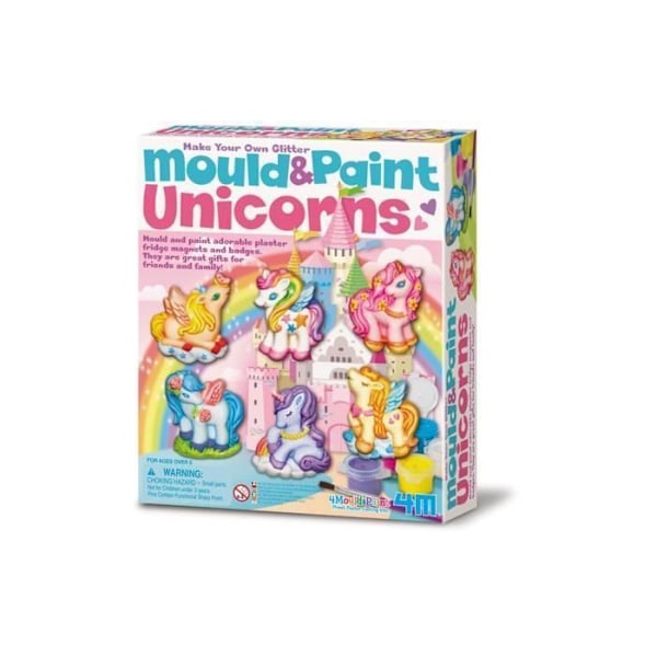 Kreativt sæt - 4M - Glitter-unicorns - Multifarvet - Gesso - Maling Flerfärgad