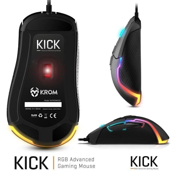 Krom Kick optisk spelmus