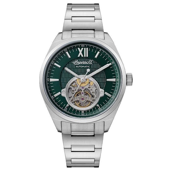 Klocka - SHELBY - I10903 - Automatisk - Analog - Rostfritt stål - Grön/Silver Grön, Silver