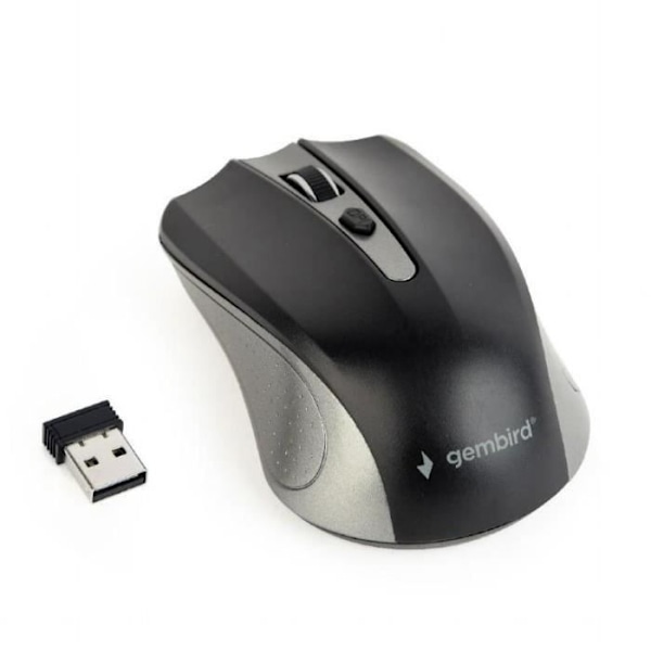 Hiiri USB OPTINEN WRL GREY/BLACK MUSW-4B-04-GB GEMBIRD musta, Harmaa