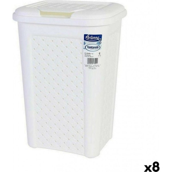 Papperskorg Tontarelli Arianna 10L Vit (8 Enheter)