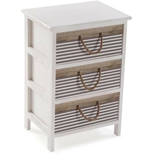 Kommode - VERSA - Tabo - Paulownia træ - Flerfarvet - 66 x 35 x 29 cm Flerfärgad