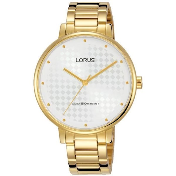 Kvindeur - LORUS - RG268PX9 - Kvarts - Analog - Forgyldt rustfrit stål Gul, vit