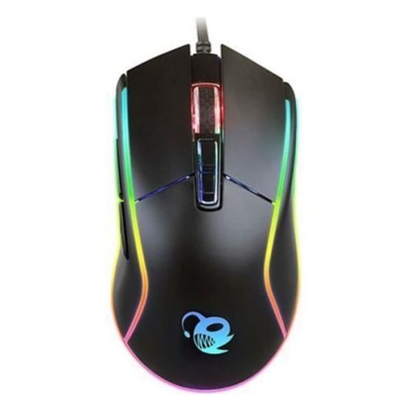 Souris Gaming med LED CoolBox DG-MOU019-RGB RGB 6400 dpi 30 ips Sorte