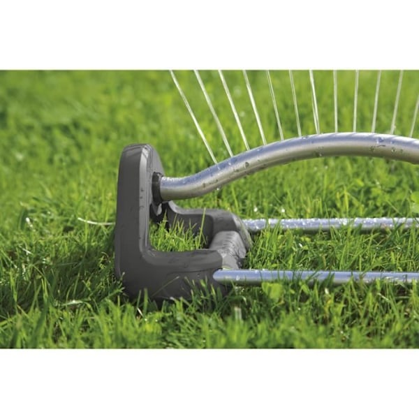 Aqua S oscillerende sprinkler - GARDENA - Overfladeareal 220m² - Rækkevidde max 17m - UV- og frostbestandig - 5 års garanti Grå och orange