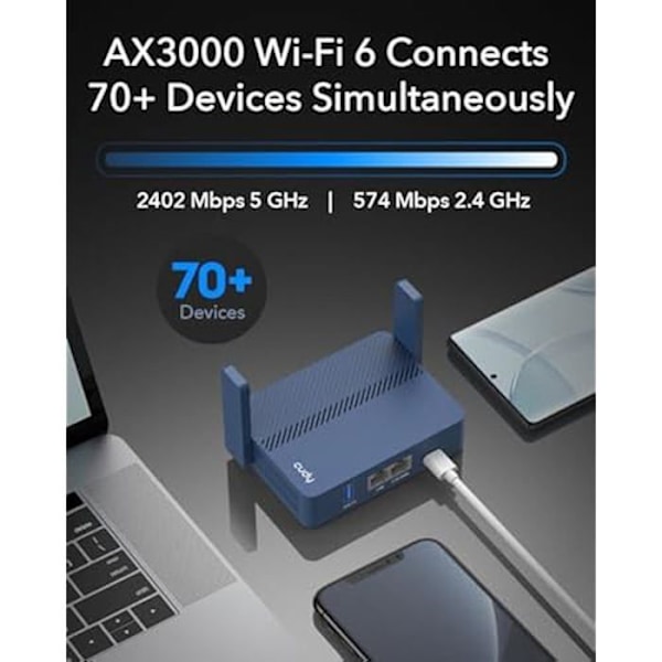 Wi-Fi 6 Router - CUDY - AX3000 - 2,5 Gbit/s Ethernet - VPN - Dual band