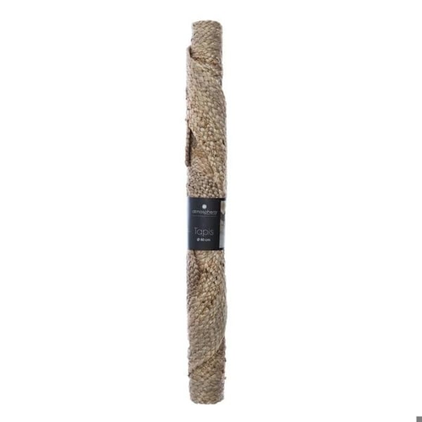 "Esra" gennembrudt jute tæppe D80 cm - Beige - Atmosphera indretningsarkitekt Beige
