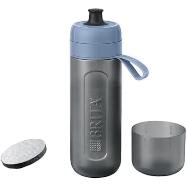 BRITA Active Sports Flaska Mörkblå 600ml med 2 Microdisc-filter Mörkblå