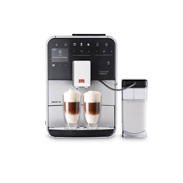 Melitta CAFFEO Barista T Smart Automatisk kaffemaskin med "Cappuccino" ångmunstycke 15 bar silver
