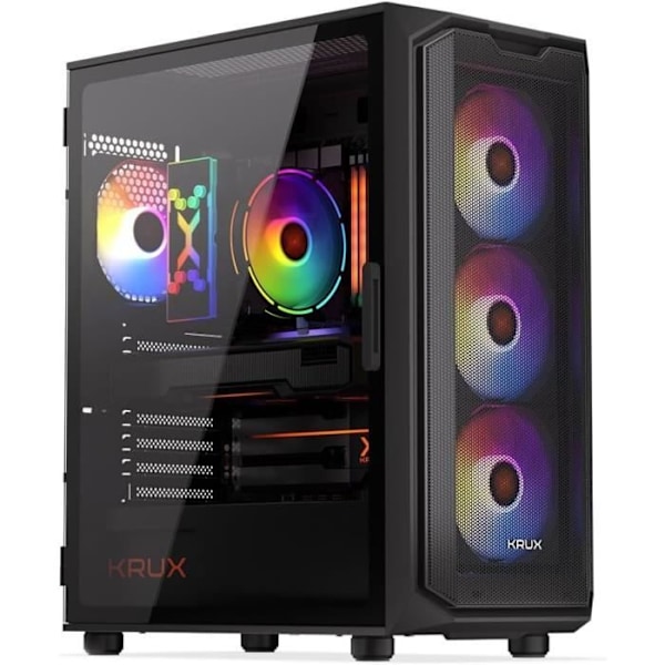 KRUX Orona PC-kotelo, jossa on lasiovet ja ARGB-tuulettimet