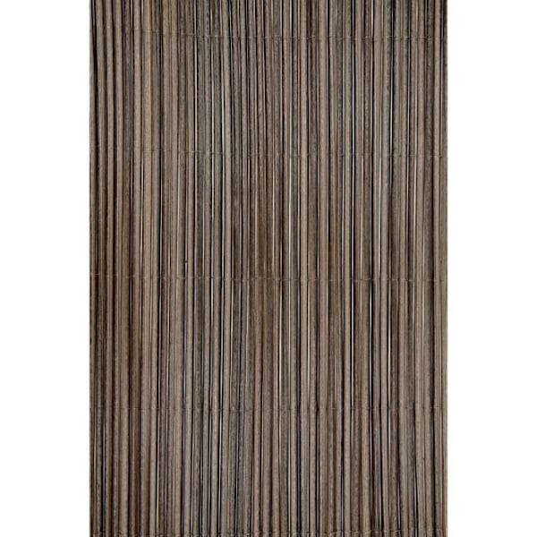 Syntetisk stok imiteret naturflet "Fency Wick" - 1 x 3 m - Brun