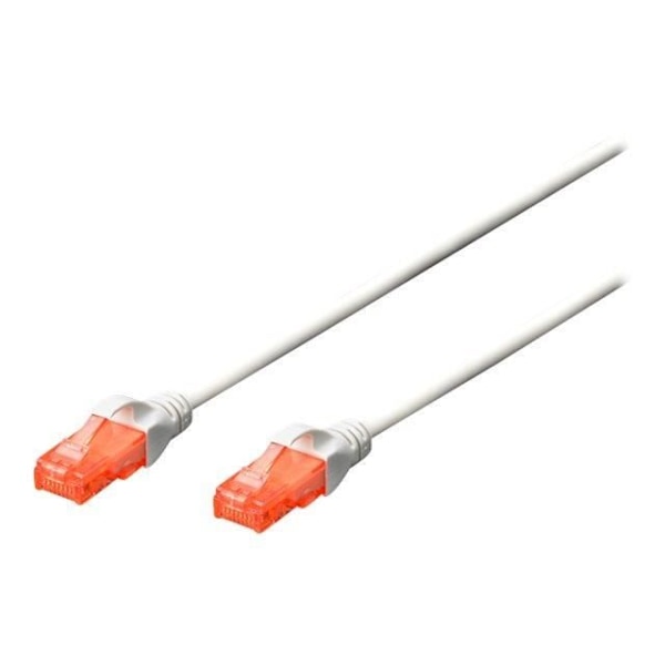 DIGITUS Professional RJ-45 (M) patchledning til RJ-45 (M) 3 m UTP CAT 6e halogenfri, støbt, uden krog hvid