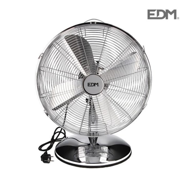 GREENICE pöytätuuletin - Kromi - 60W - 3 nopeutta - Caudaal air 3540M³/H Krom