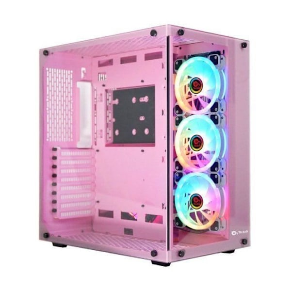 PC kotelo - Talius - Cronos RGB - ATX - 3 tuuletinta - Vaaleanpunainen Vaaleanpunainen