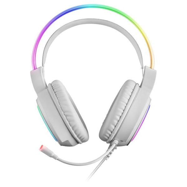 Gaming headset - Mars Gaming - MHRGB White - Spatial Sound - Professional Microphone - RGB Flow Lighting Vit