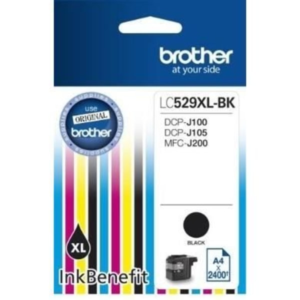 Brother LC529XLBK sort blækpatron - Kompatibel med DCP-J100, DCP-J105, DCP-J200