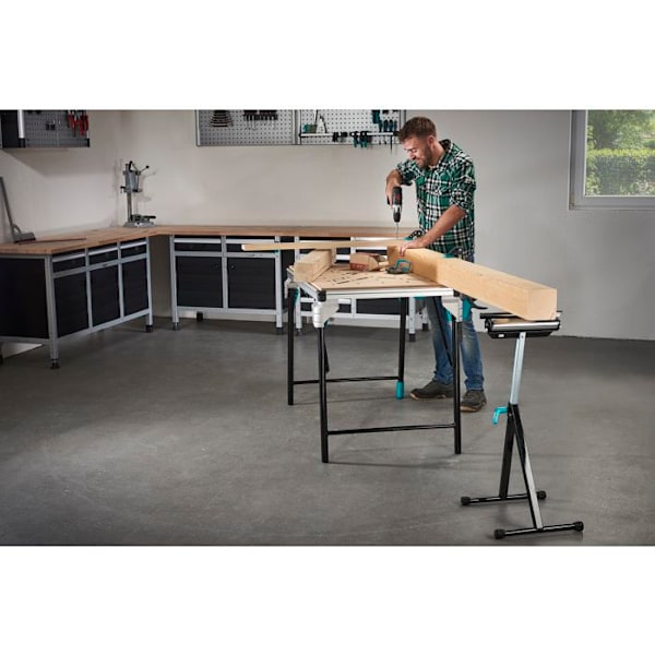 3-i-1 multifunktionsrullstativ - wolfcraft 6102300 Grå