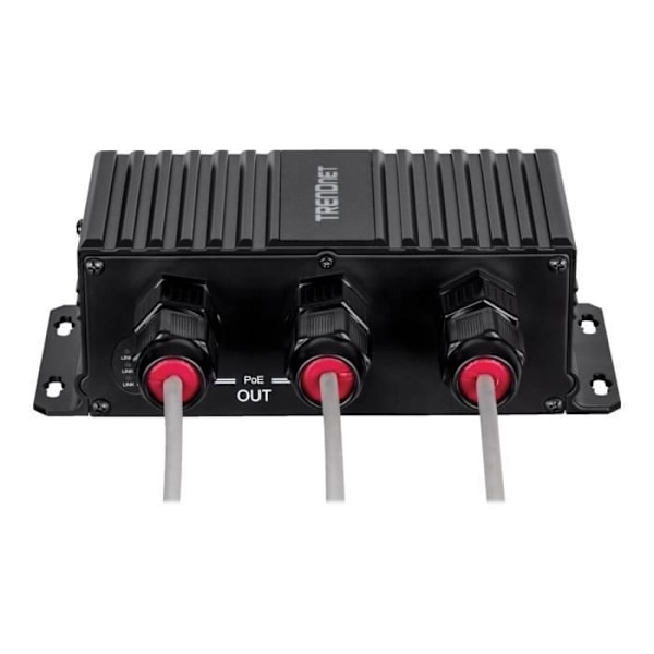 TRENDnet Network Extender - 2 x Ethernet 1000Base-T - 200 m förlängningsräckvidd - Väggfäste