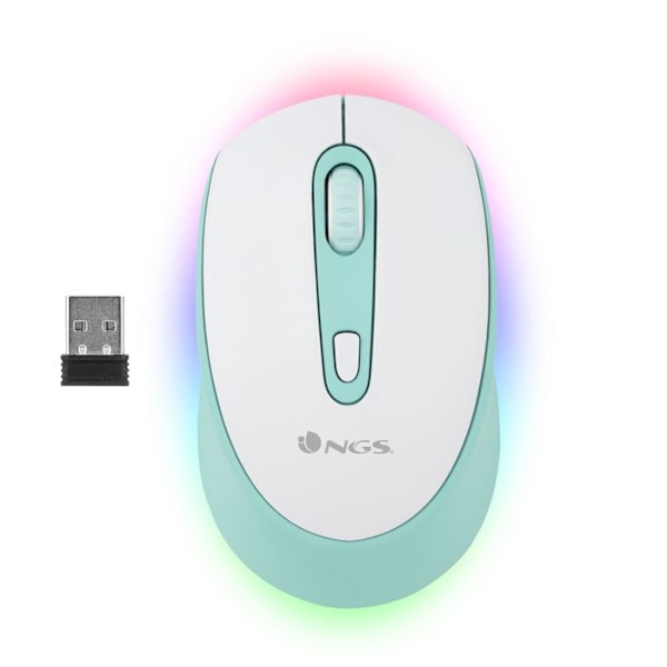 Souris Multi-Appareils - NGS - SMOG-RB MINT - Laddningsbar - Bluetooth 3.0/5.0 - Autonomi 50 Timmar