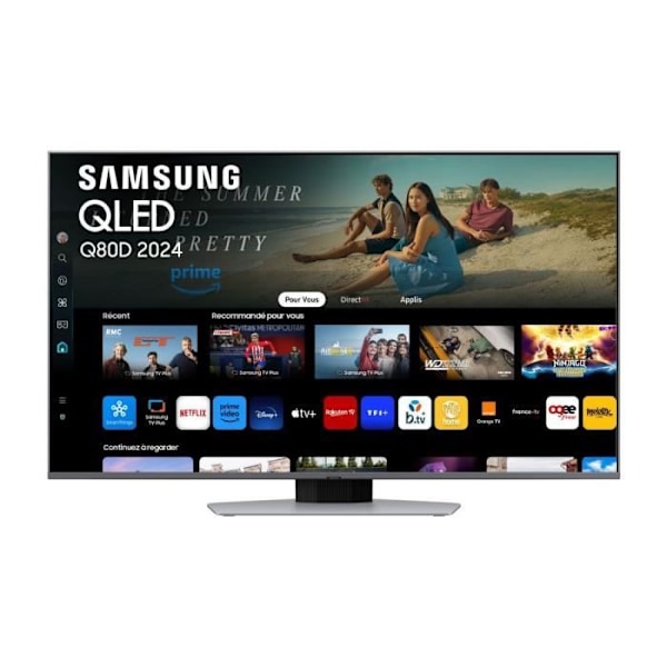Samsung 50Q80D - 50" (127 cm) QLED TV - 4K UHD 3840x2160 - HDR+ - Smart TV - Gaming Hub - 4xHDMI - WiFi Sølv
