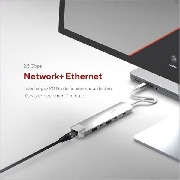 USB Hub Lnq USB-C Multiportti 6-in-1 Pro 140W
