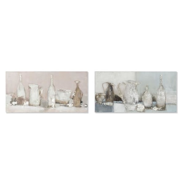 Kehys DKD Home Decor Canvas Maljakko (2 kpl) (120 x 3,8 x 60 cm)