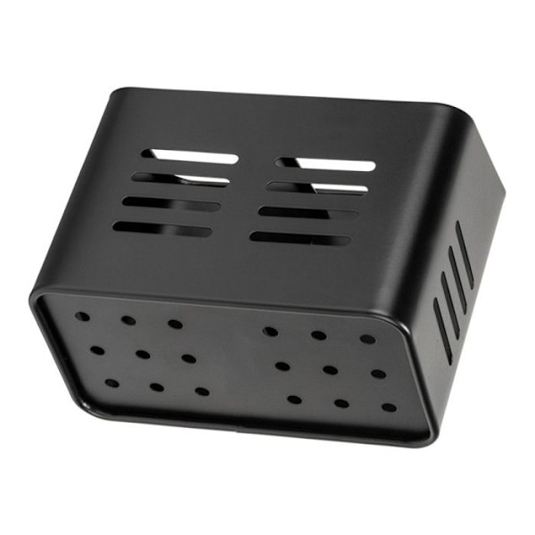 Baco bestikkurv, Sort udendørskøkkenkurv i pulverlakeret metal, elegant sort visual til opbevaring af bestik,