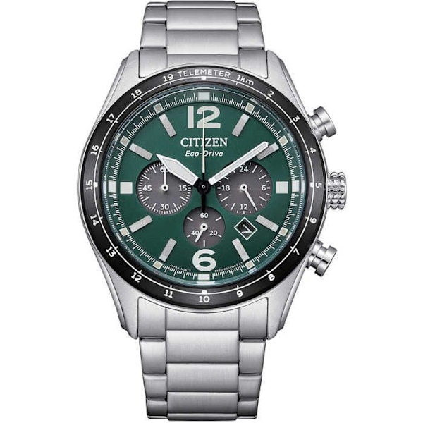 Kello - Vihreä Teräs - Citizen - CA4654-55X Silver, Svart, Grön