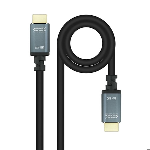 NANOCABLE 10.15.8001 - HDMI 2.1 IRIS 8K -kaapeli, 1,0 m, musta