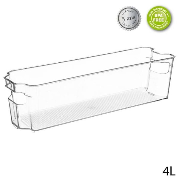 Køleskabsbeholder - Secret de Gourmet - 4L - Polyethylen - Gennemsigtig Transparent