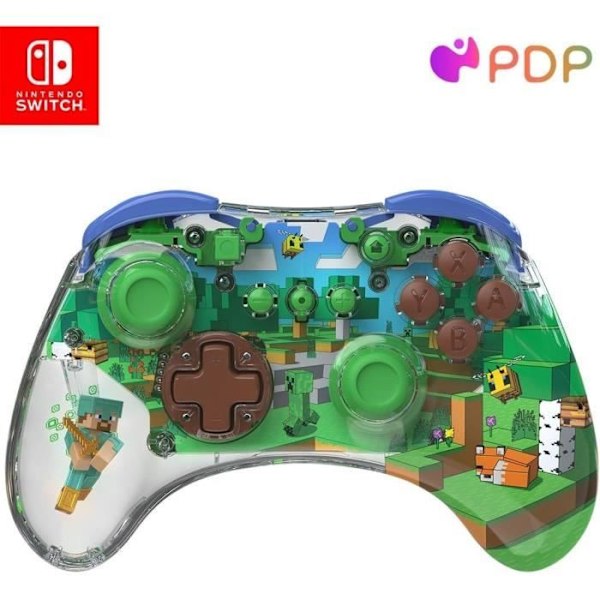 Realmz Wireless Controller Ns Steve Minecraft-Tillbehör-SWITCH Flerfärgad