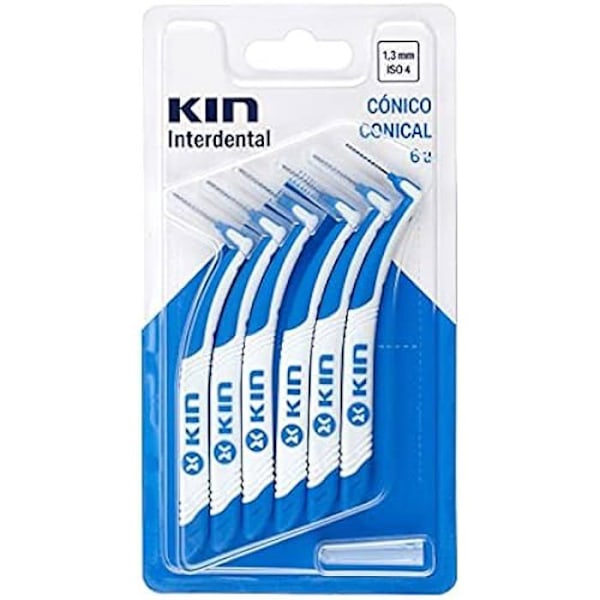 Suuhygieniatarvike - KIN - Interdental Cónico - 1,3 mm - 6 kpl - Musta Svart