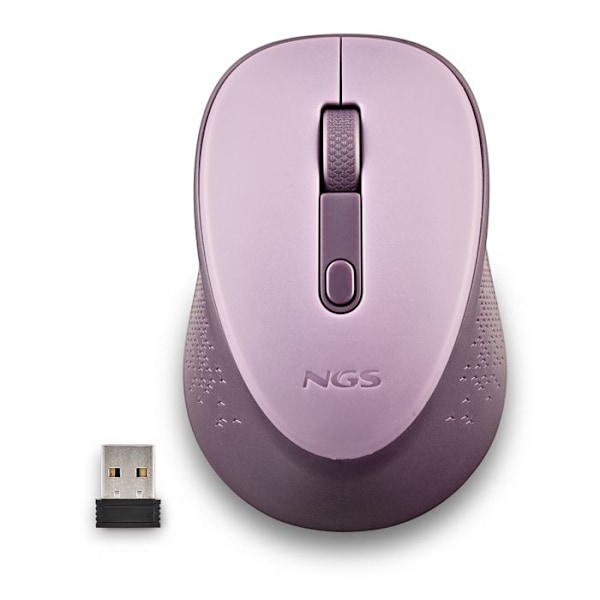 Trådløs optisk mus - NGS - DEW LILAC - 2,4 GHz - 800/1600 DPI - Ambidextrous, stille