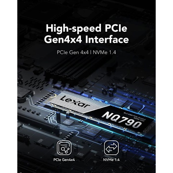 Lexar SSD-hårddisk - LNQ790X002T-RNNNG