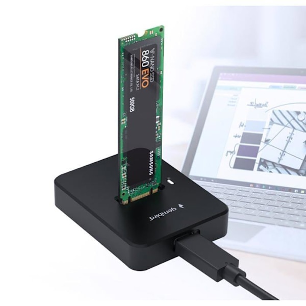 USB Type-C Docking Station CABLEXPERT - M.2 SATA & NVME SSD - Sort