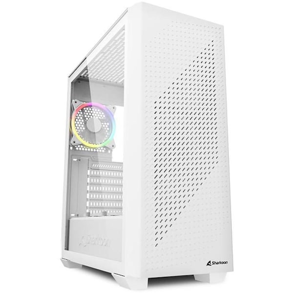 PC-kotelo - Sharkoon - VS9 RGB - Valkoinen - ATX - Esiasennetut RGB-LED-tuulettimet