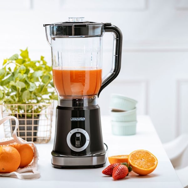 Blender 1,8 liter uden BPA, maks. 1000W, 2 hastigheder + pulse Mesko MS 4079 1000W sort/sølv 39617