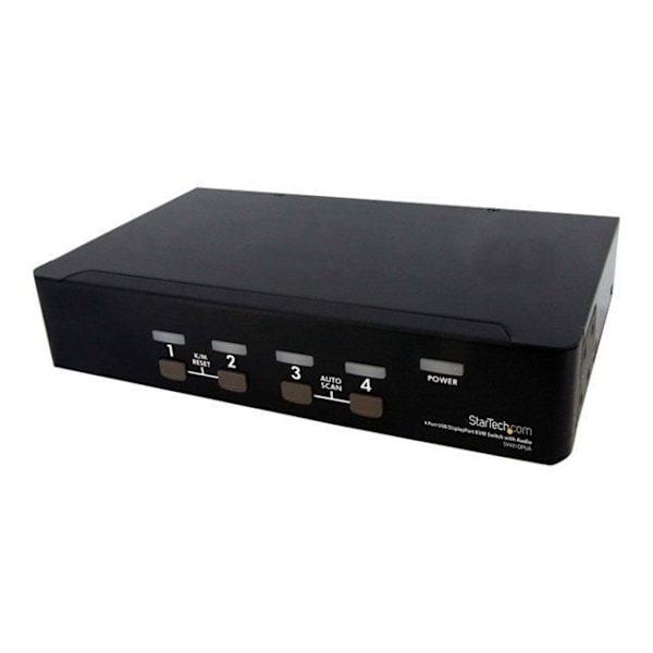 StarTech.com 4-porttinen DisplayPort KVM-kytkin – USB-keskitin ja äänen jakaminen – 2560 x 1600 (SV431DPUA)