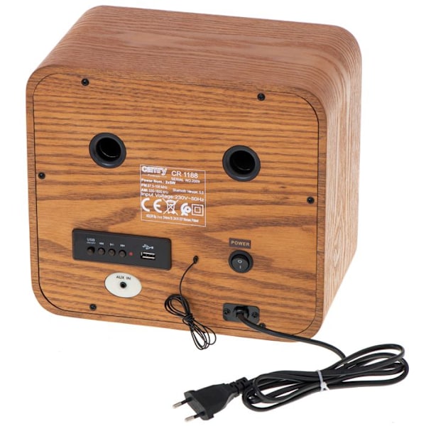 Radio Rétro - Camry - CR1188 - Bluetooth - AM/FM - Brown Wooden Case kastanj