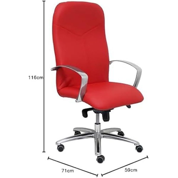 Fåtölj - PIQUERAS Y CRESPO - Röd - Ergonomisk hög rygg - Skumstoppning - 1 sits Röd