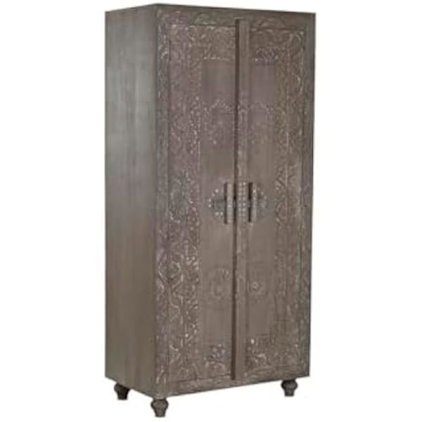 Garderobe - HOME ESPRIT - Lysebrun - 2 døre - Træ - 180 cm Flerfärgad