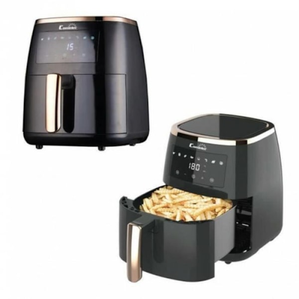 Fritøsfri - COMELEC - FA5004 - 1800 W - Variabel temperatur - Hvid Sort, Guld