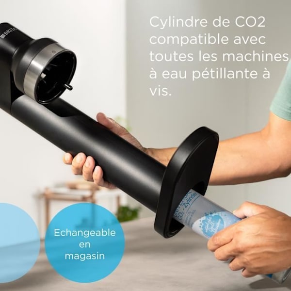 BRITA soodakone - SodaTRIO Musta - 1 Pullo 1L ja 1 CO2-sylinteri mukana